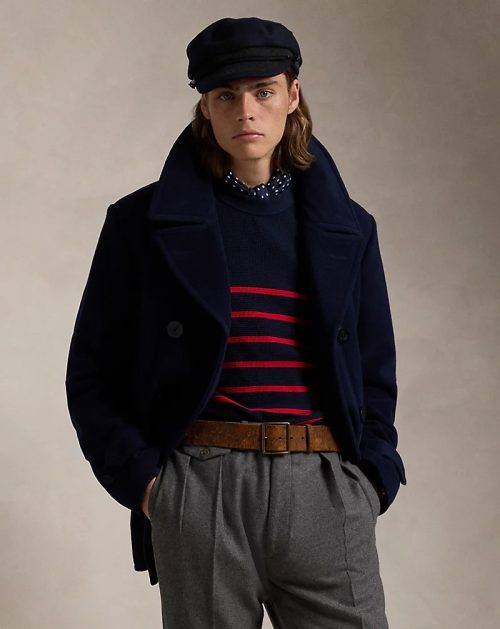 ポロラルフローレン(Polo Ralph Lauren) ウールブレンド ツイル ピーコート