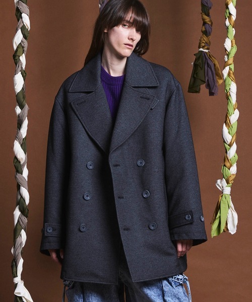 メゾンスペシャル(MAISON SPECIAL) Italian Dead Stock Fabric Prime-Over Pea Coat