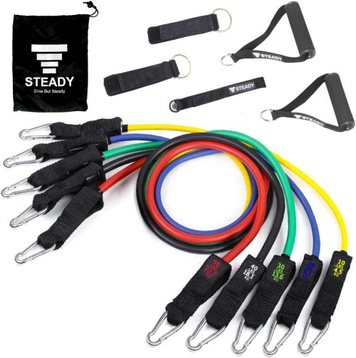 STEADY トレーニングチューブ 強度別5本セット ST104