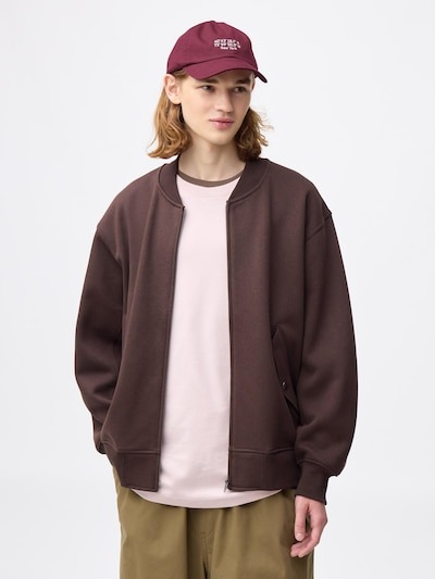 ジーユー(GU) ヘビーウェイトスウェットリブブルゾン