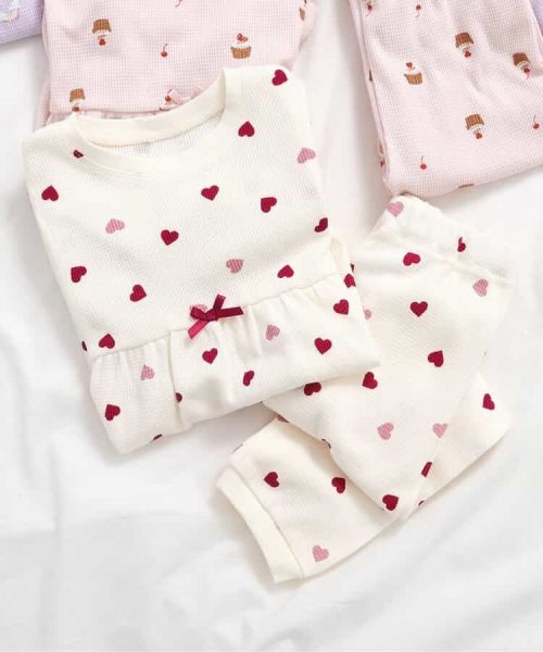 アプレレクール(apres les cours) GIRLSバラエティワッフルパジャマ