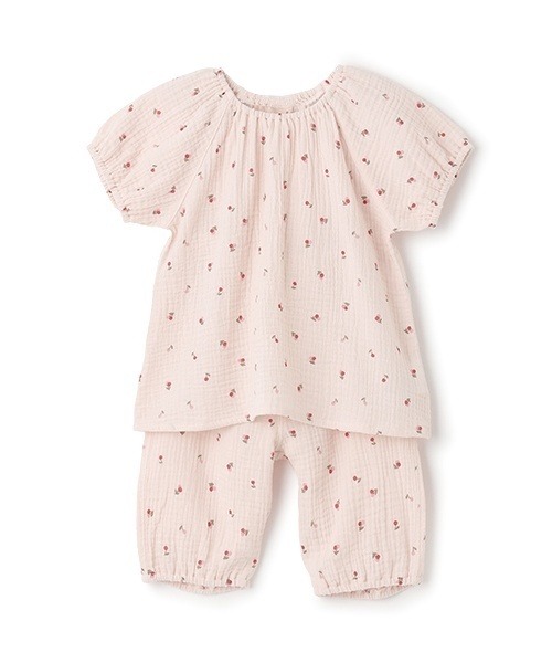 プティマイン(petit main) パフスリーブWガーゼパジャマ キッズ