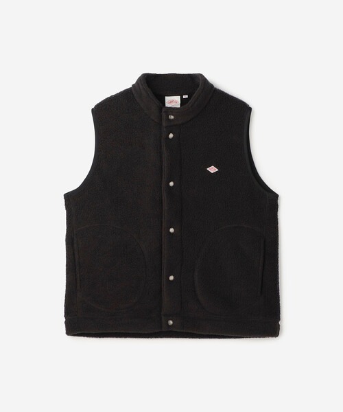 ダントン(DANTON) ダブルフェイスボア スタンドカラーベスト