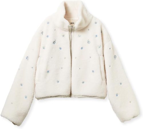 ファーファー(FURFUR) フラワービーズ刺繍ボアブルゾン