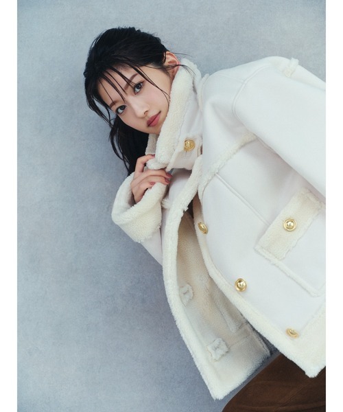 スナイデル(SNIDEL) ボアコレクション 金ボタンバリエジャケット