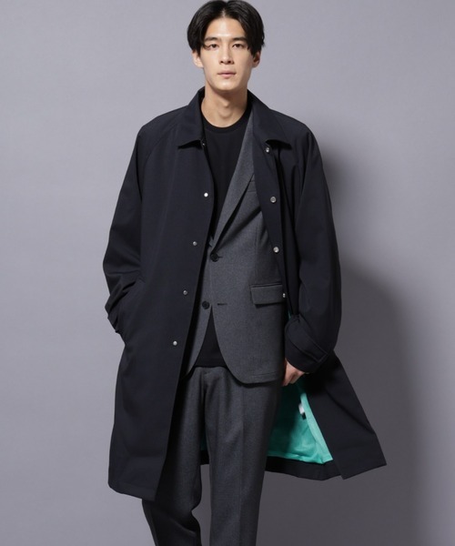 ナノ・ユニバース(NANO universe) RainComfortWear ダントツ撥水 透湿 コーティング ステンカラーコート