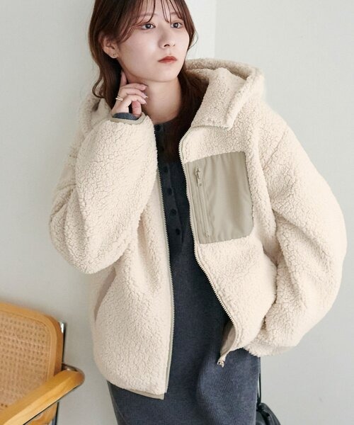 ディスコート(DISCOAT) フードボアブルゾン