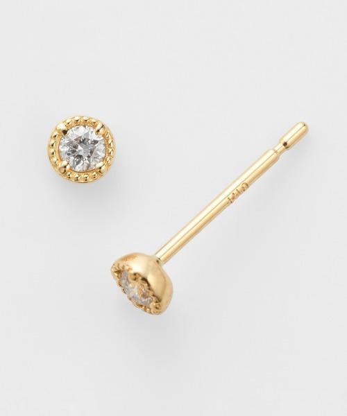 アガット(agete) K18ダイヤモンドピアス 0.04ct