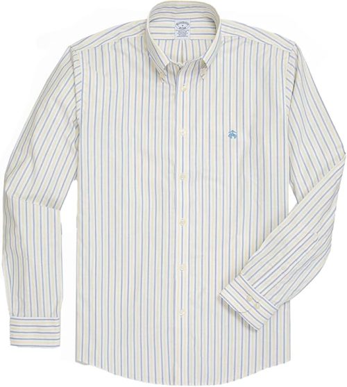 ブルックスブラザーズ(Brooks Brothers) ノンアイロン ストレッチオックスフォード GFロゴ ストライプ カジュアルシャツ