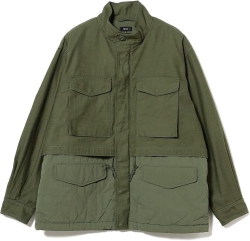 ビームス(BEAMS) ワイドフィット バックサテン レイヤード M-65 ブルゾン