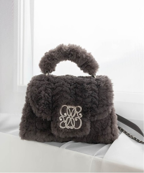 ランダ(RANDA) 2WAY モノグラムショルダーファーバッグ FB36127