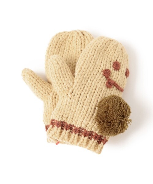 ビームスミニ(BEAMS mini) スマイル ポンポン ミトン 2025FW