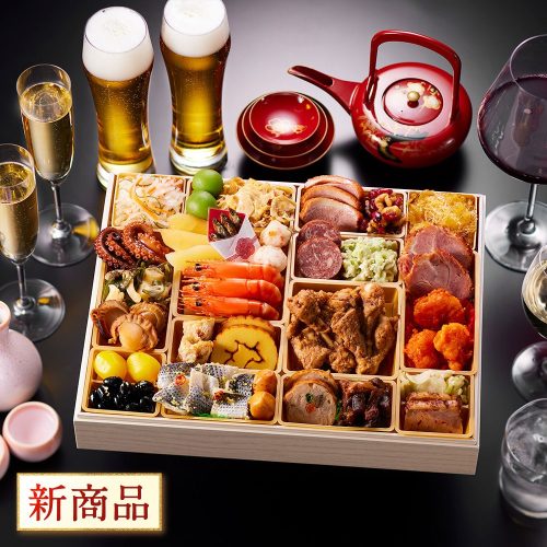 板前魂 板前魂のおつまみおせち 超特大九.八寸 和洋中華風一段重おせち 2~3人前