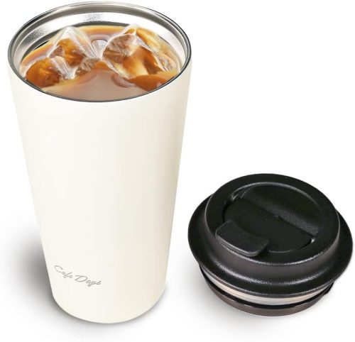 アイリスオーヤマ(IRIS OHYAMA) Cafe days トラベラーリッド付きタンブラー スリムタイプ 350ml NCD-L350