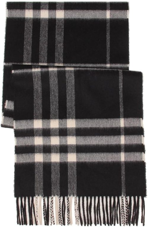 バーバリー(BURBERRY) マフラー フリンジ ブラック