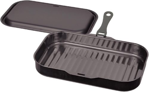 パール金属(PEARL METAL) ラクッキング 鉄製蓋・ハンドル付 角型 グリルパン 30×18cm HB-3995