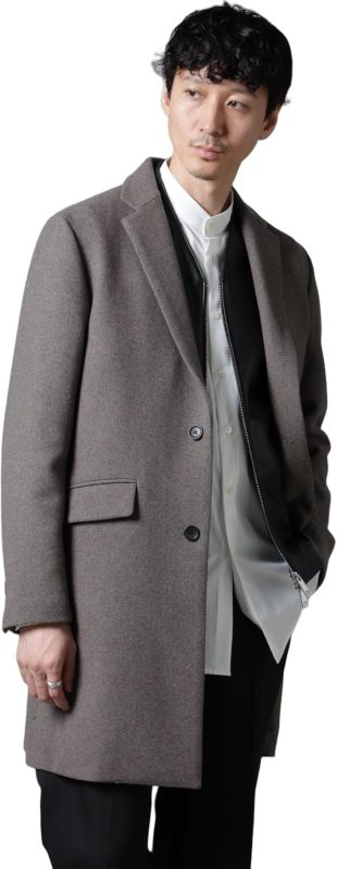 ナノ・ユニバース(NANO universe) ウールブレンドメルトンステンカラーコート