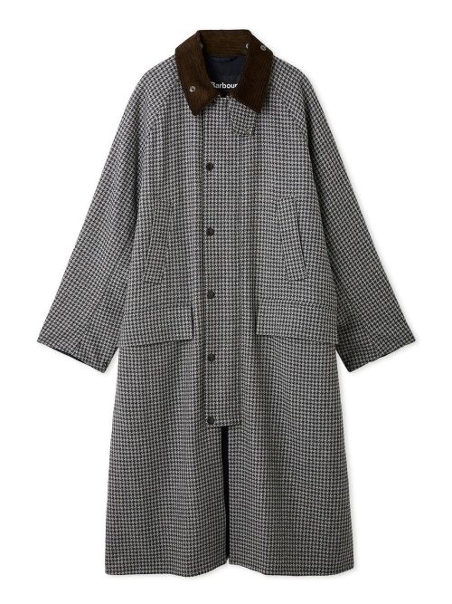バブアー(Barbour) スノードン ウール チェック ロング コート