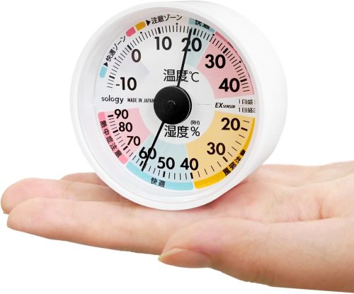 ソロジー(sology) 日本製アナログ温湿度計
