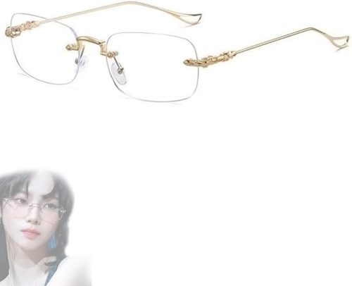 KASELIN リムレス メガネ クリアメガネ フチなし