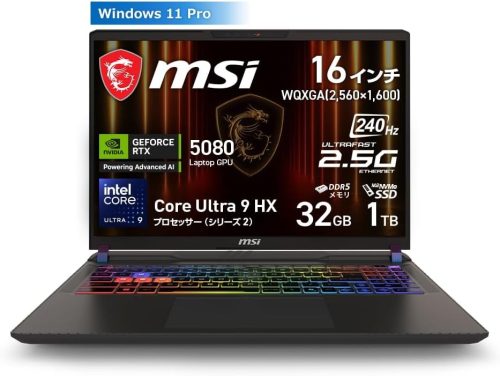 エムエスアイ(MSI) Vector 16 HX AI A2XW Vector-16-HX-AI-A2XWIG-7650JP