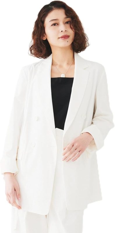 アンタイトル(UNTITLED) ラミー混 ダブルブレストジャケット