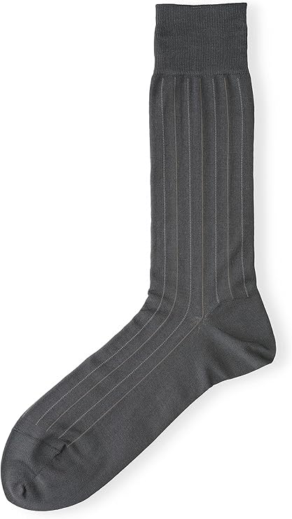 タビオ(Tabio) 連続シルケット ストライプレギュラー丈ソックス