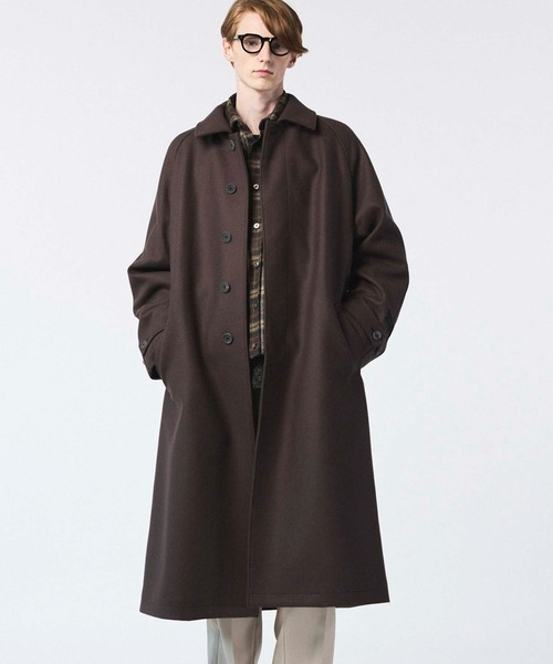 メゾンスペシャル(MAISON SPECIAL) Super140s Prime-Over Melton Balmachan Coat