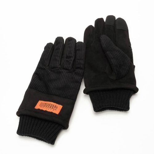 ユニバーサルオーバーオール(UNIVERSALOVERALL) コーデュロイ×ピーチスキンスエード 異素材コンビ タッチパネル対応 グローブ