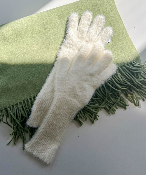 SMELLY シャギーニットロンググローブ