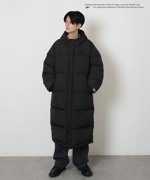 リーボック(Reebok) ロング 中綿 パディング ファイバー ダウン コート