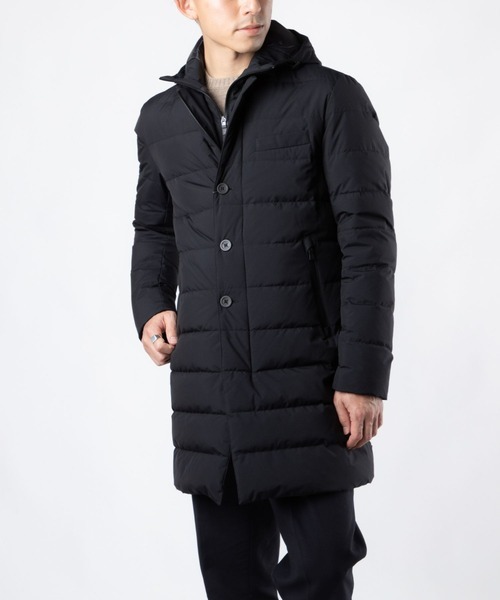 ヘルノ(Herno) LAMINAR 2LAYER GORE-TEX DETACHABLE FOODIE CHESTER FIELD DOWN COAT