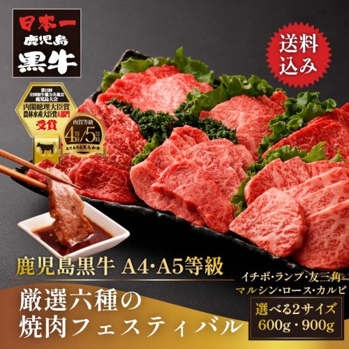 おろちょく 黒毛和牛 鹿児島黒牛 A4 A5 等級 厳選六種の焼肉フェスティバル