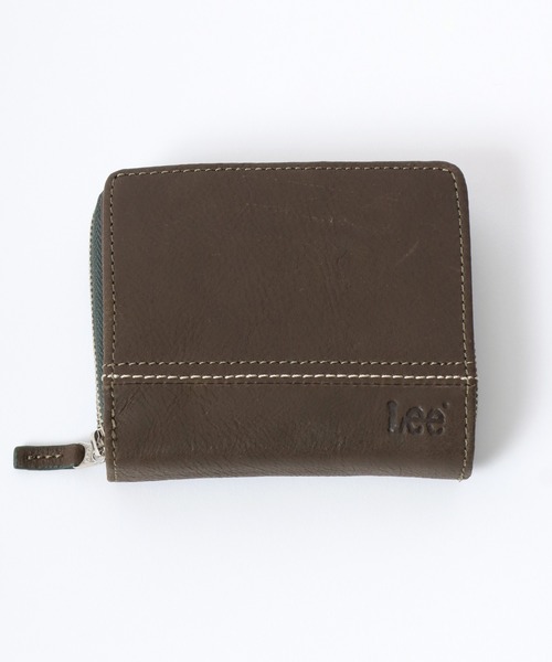 リー(Lee) 二つ折り レザー ラウンドファスナー ウォレット