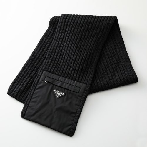 プラダ(PRADA) Re-Nylon ギャバジン×ウール スカーフ