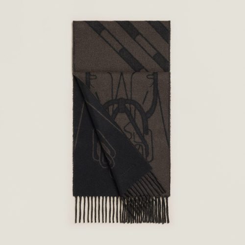 エルメス(HERMES) カシミヤマフラー テット・ア・テット・エケストル