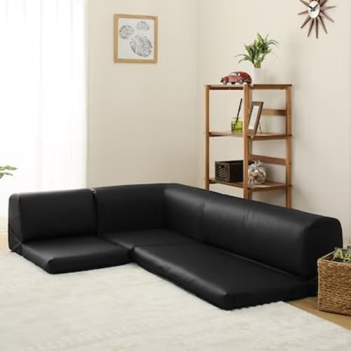 ニトリ(NITORI) ポケット付きロータイプコーナーソファ3点セット 5620186