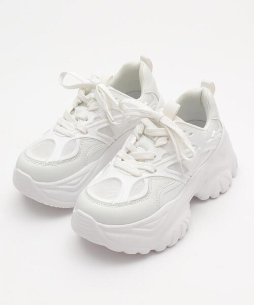 ウィゴー(WEGO) ラバーコンビ厚底スニーカー
