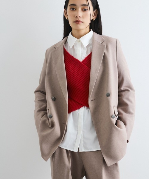 ビス(ViS) ウーリッシュWブレストテーラードジャケット