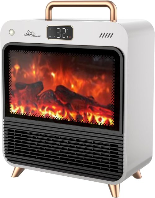 VECELO セラミックヒーター 暖炉型