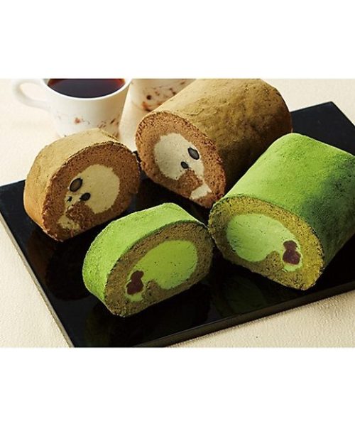 三越伊勢丹 つぶら乃 京都本店 宇治抹茶ロールケーキ&ほうじ茶ロールケーキセット