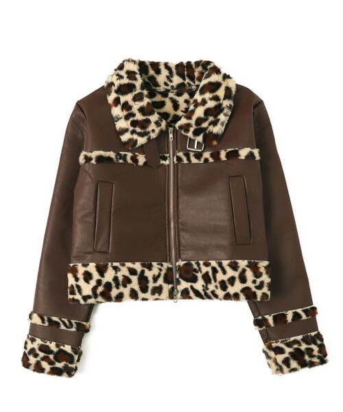ウィゴー(WEGO) DISPARK レオパード切替FムートンJKT
