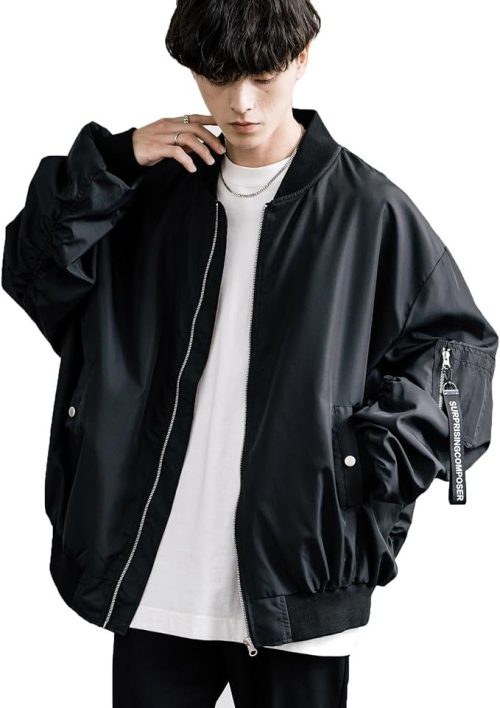 ロッキーモンロー(Rocky Monroe) ポリDEWSPO オーバーサイズMA-1フライトジャケット ミリタリーブルゾン