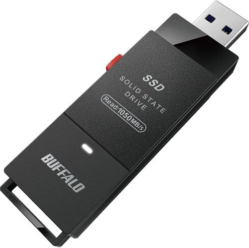 バッファロー(BUFFALO) USB3.2 Gen2 Type-A&C TV録画対応 スティック型 ハイスピード MiniStation SSD SSD-SCH1.0U3-BA