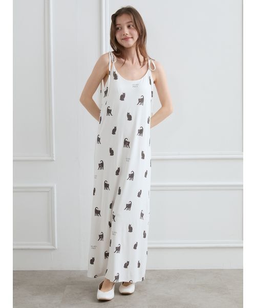 ジェラートピケ(gelato pique) CAT総柄キャミワンピース