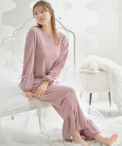 ランジェリーバイジーラ(Lingerie by GeeRA) ベロアリボンルームウエア