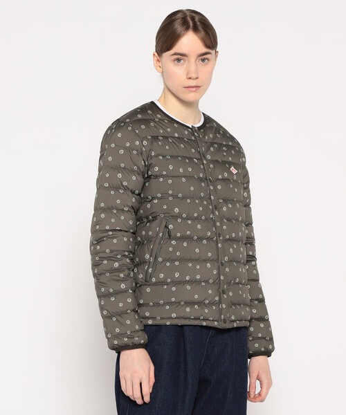 ダントン(DANTON) WOMEN'S CREWNECK INNER DOWN JACKET POLKA DOT