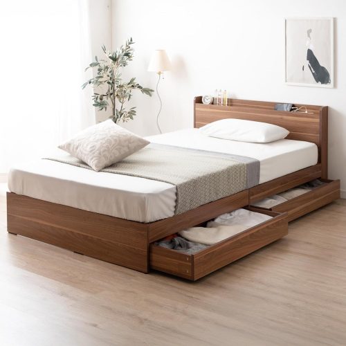 タンスのゲン 収納付きすのこベッド 73400032