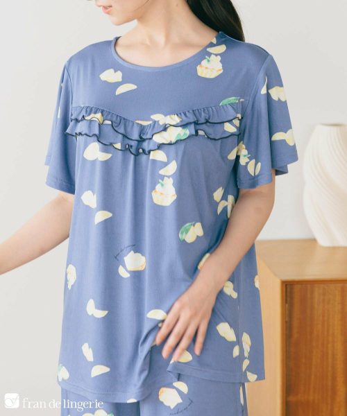 フランデランジェリー(fran de lingerie) tororelax プルオーバー&クロップドパンツ セットアップ