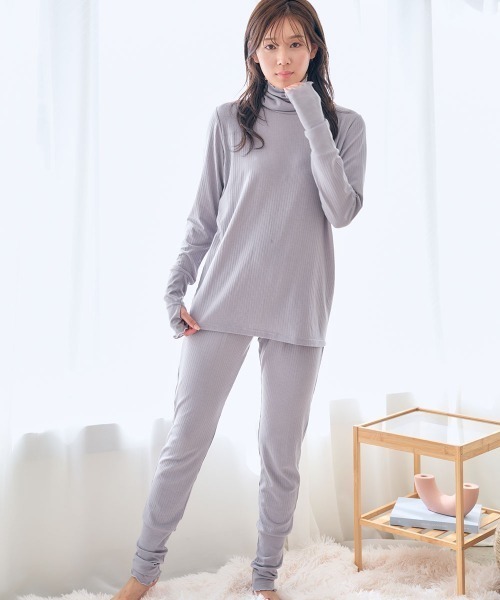エメフィール(aimerfeel) 3首あったか 着るだけ快眠 腹巻付き 長袖 上下セット